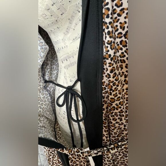 In Bloom by Jonquil Short Leopard Print Robe Kimono XS/S - Picture 5 of 8